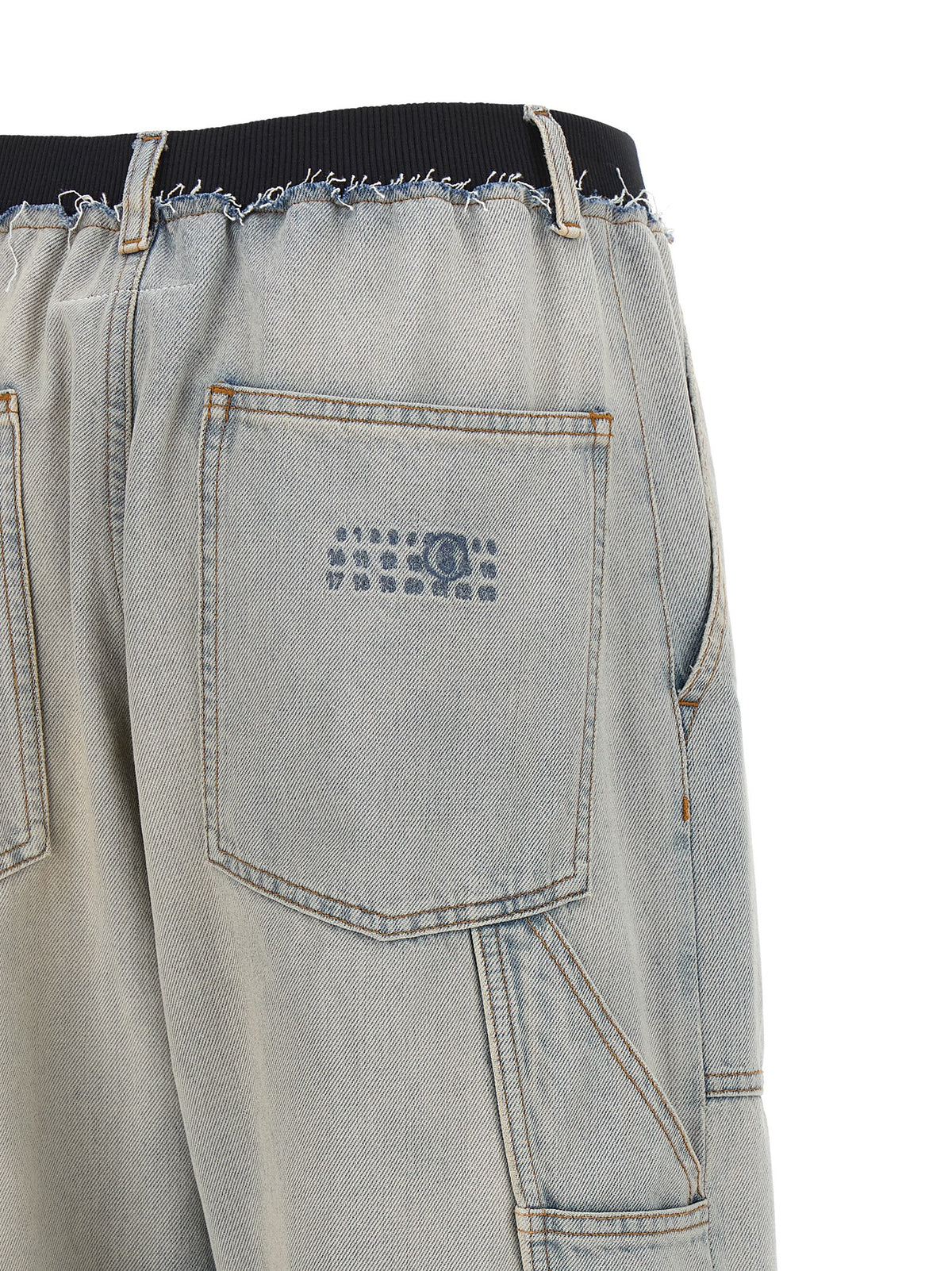 MM6 Maison Margiela Blaue Baumwolljeans im Relaxed Fit