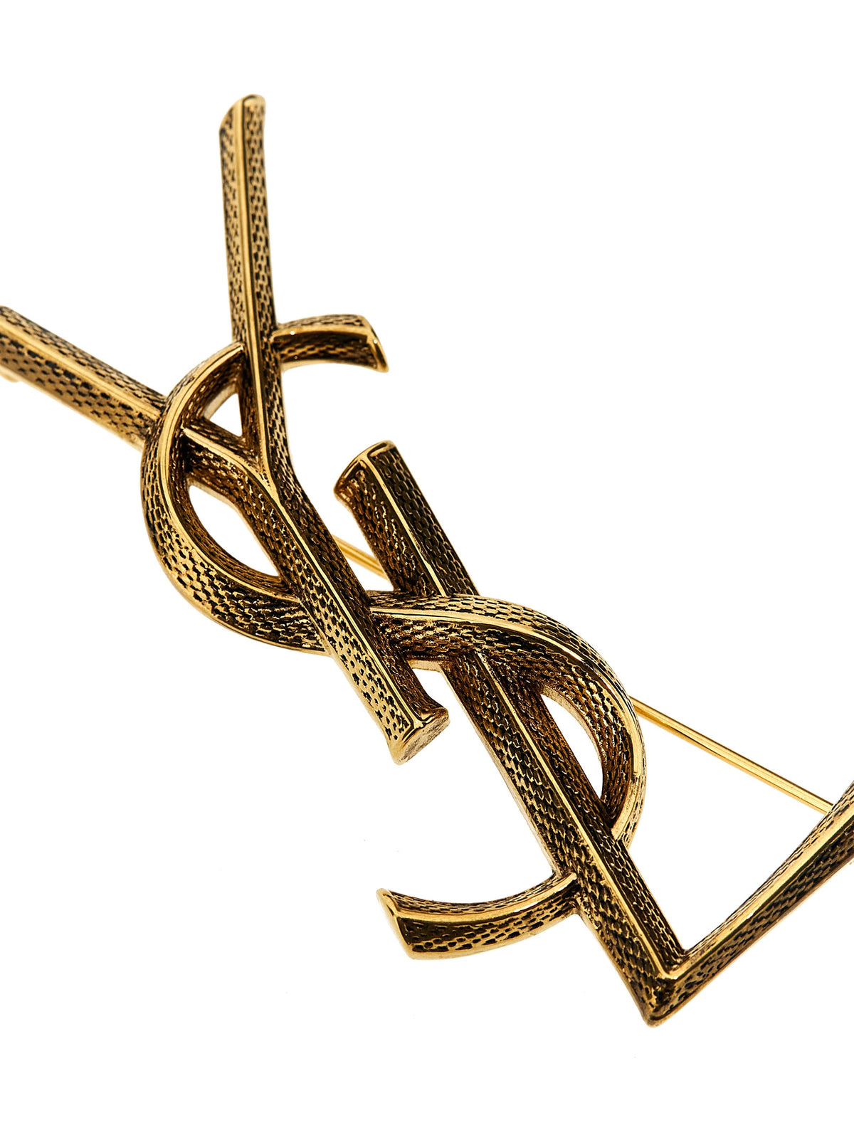 Saint Laurent Gold Messing-Brosche