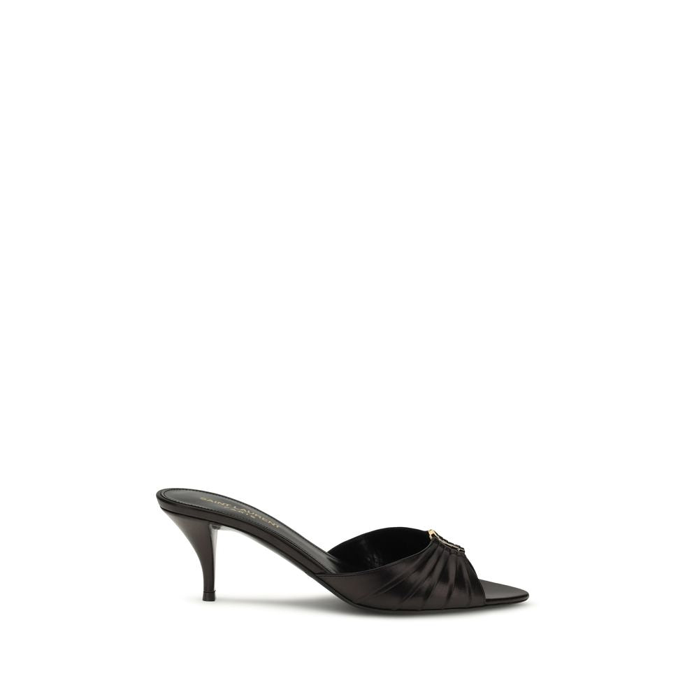 Saint Laurent Schwarze Bos Taurus Sandalen aus Kalbsleder