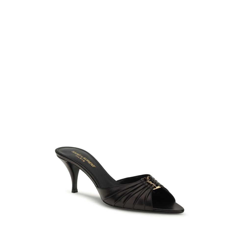 Saint Laurent Schwarze Bos Taurus Sandalen aus Kalbsleder