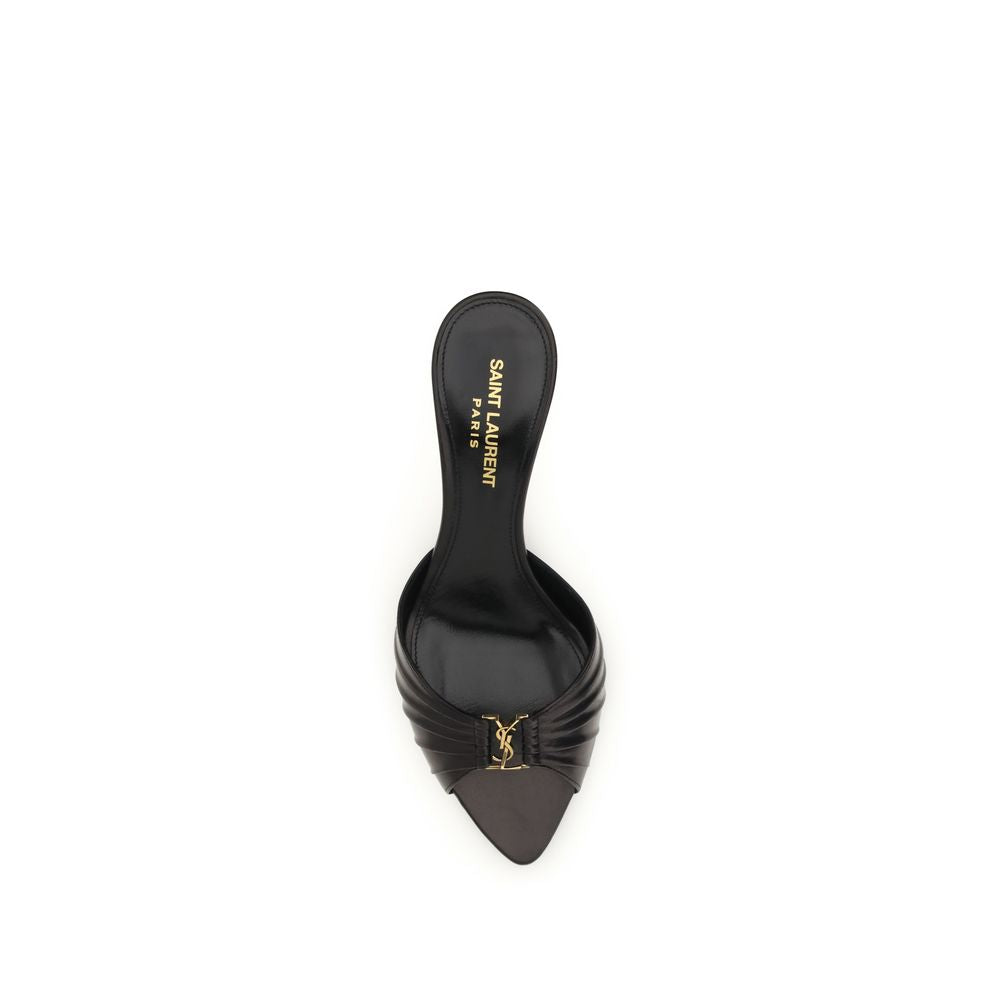 Saint Laurent Schwarze Bos Taurus Sandalen aus Kalbsleder