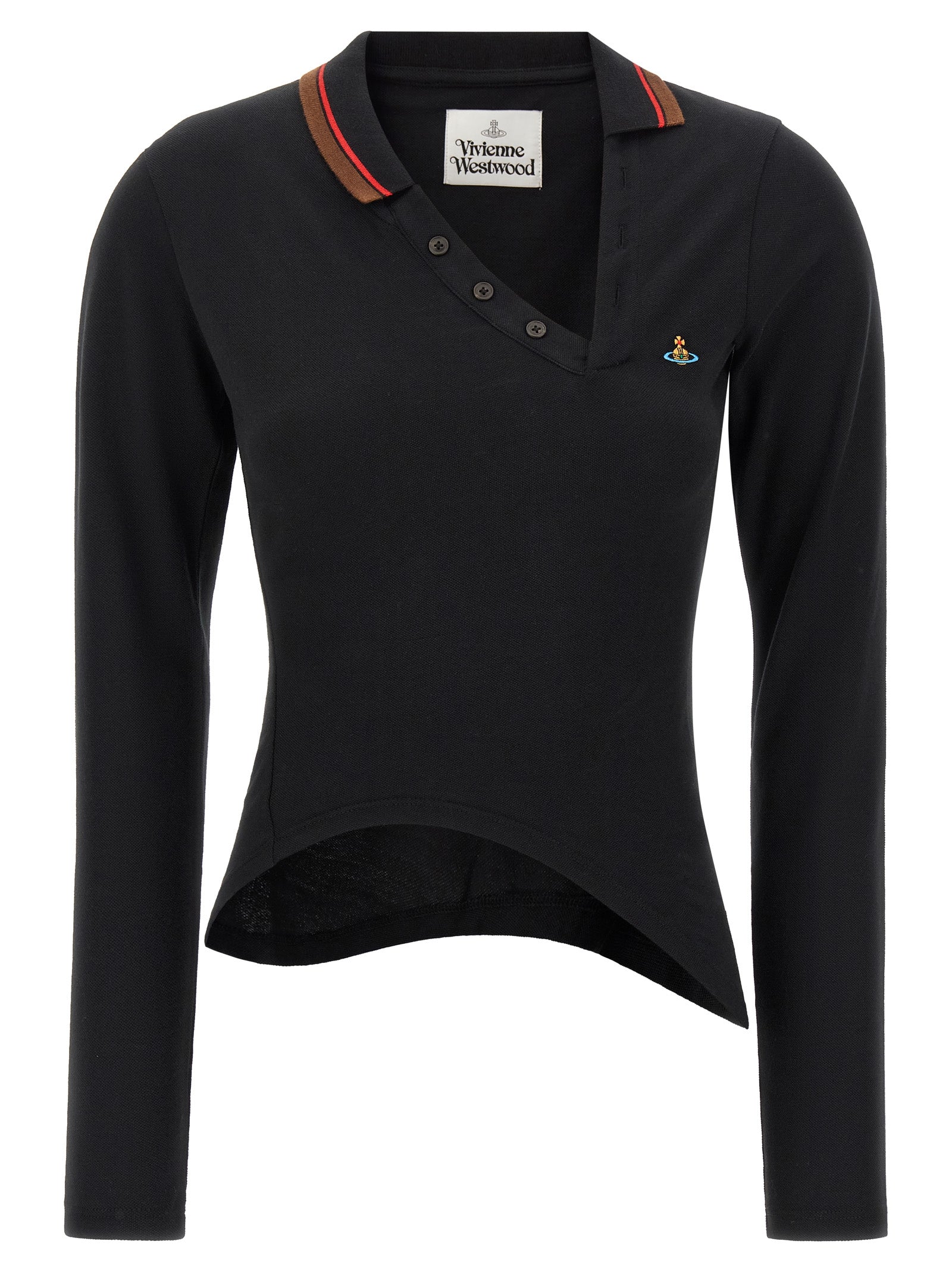 Vivienne Westwood Schwarzes Baumwoll-Poloshirt