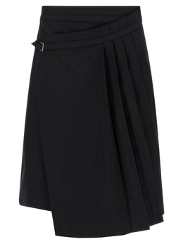 Dries Van Noten Schwarzer Woll-Maxirock