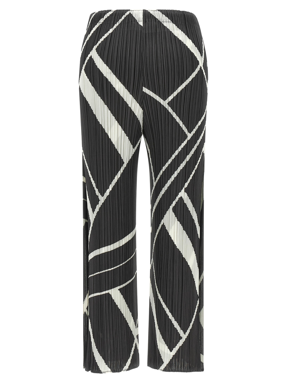 PLEATS PLEASE ISSEY MIYAKE Graue Freizeithose aus Polyester
