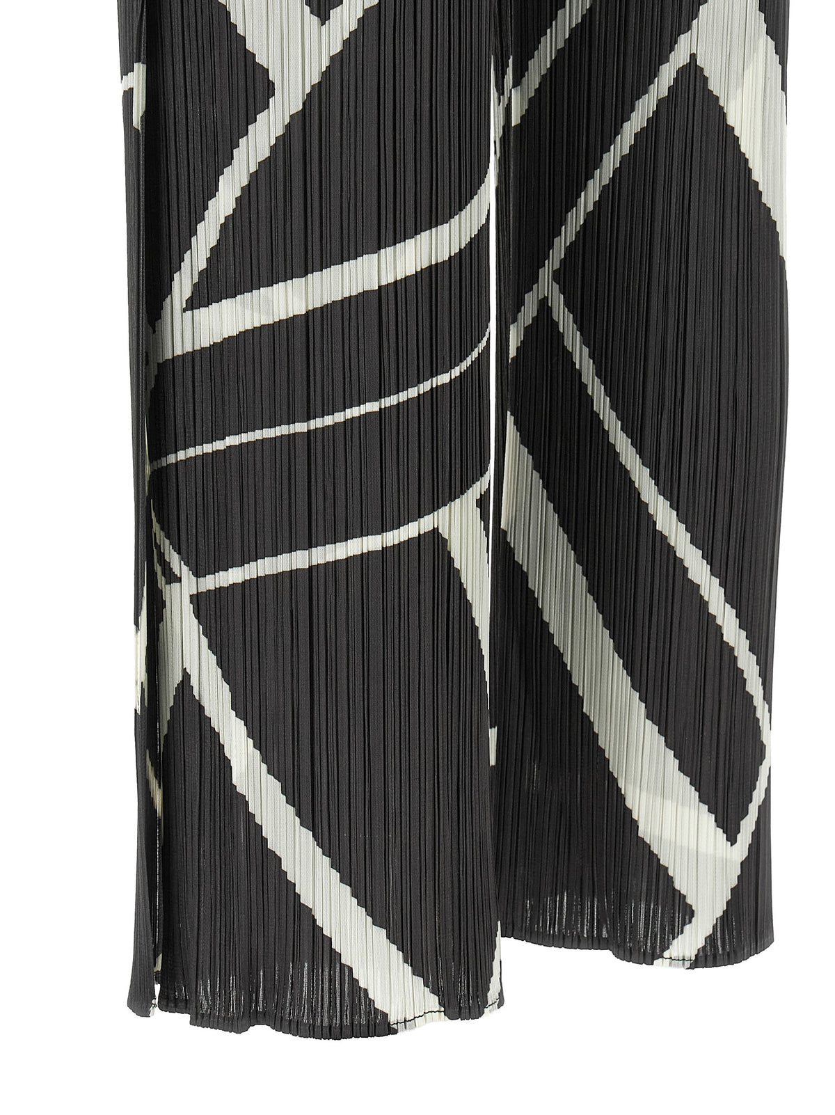 PLEATS PLEASE ISSEY MIYAKE Graue Freizeithose aus Polyester