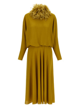 Valentino Garavani Zweifarbige Seiden-Midikleid