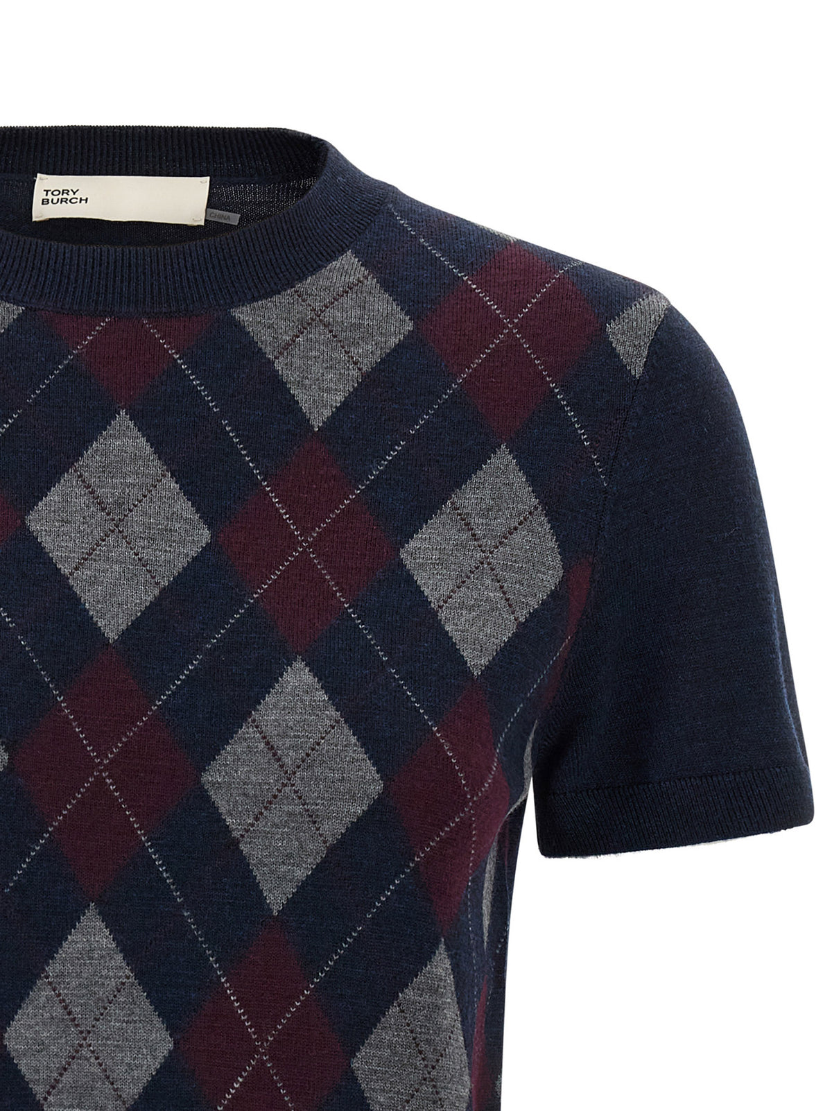 Tory Burch Blauer Wollcardigan