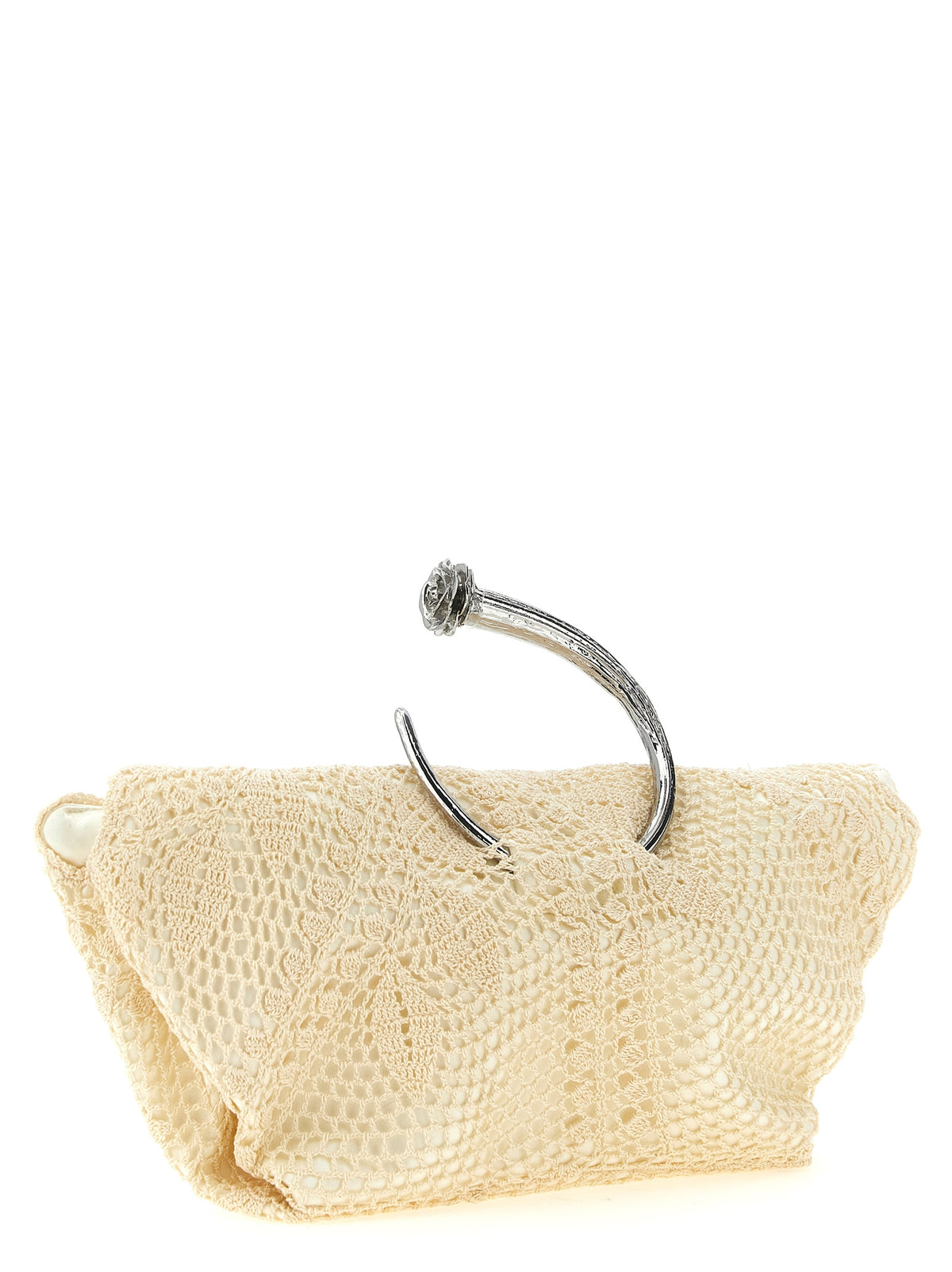 Magda Butrym Weiße Seiden-Clutch