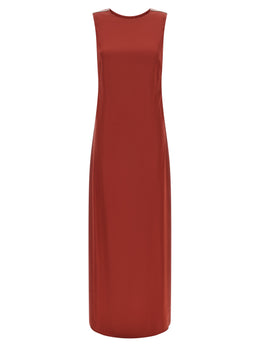 Peserico Rotes Viskose-Maxikleid