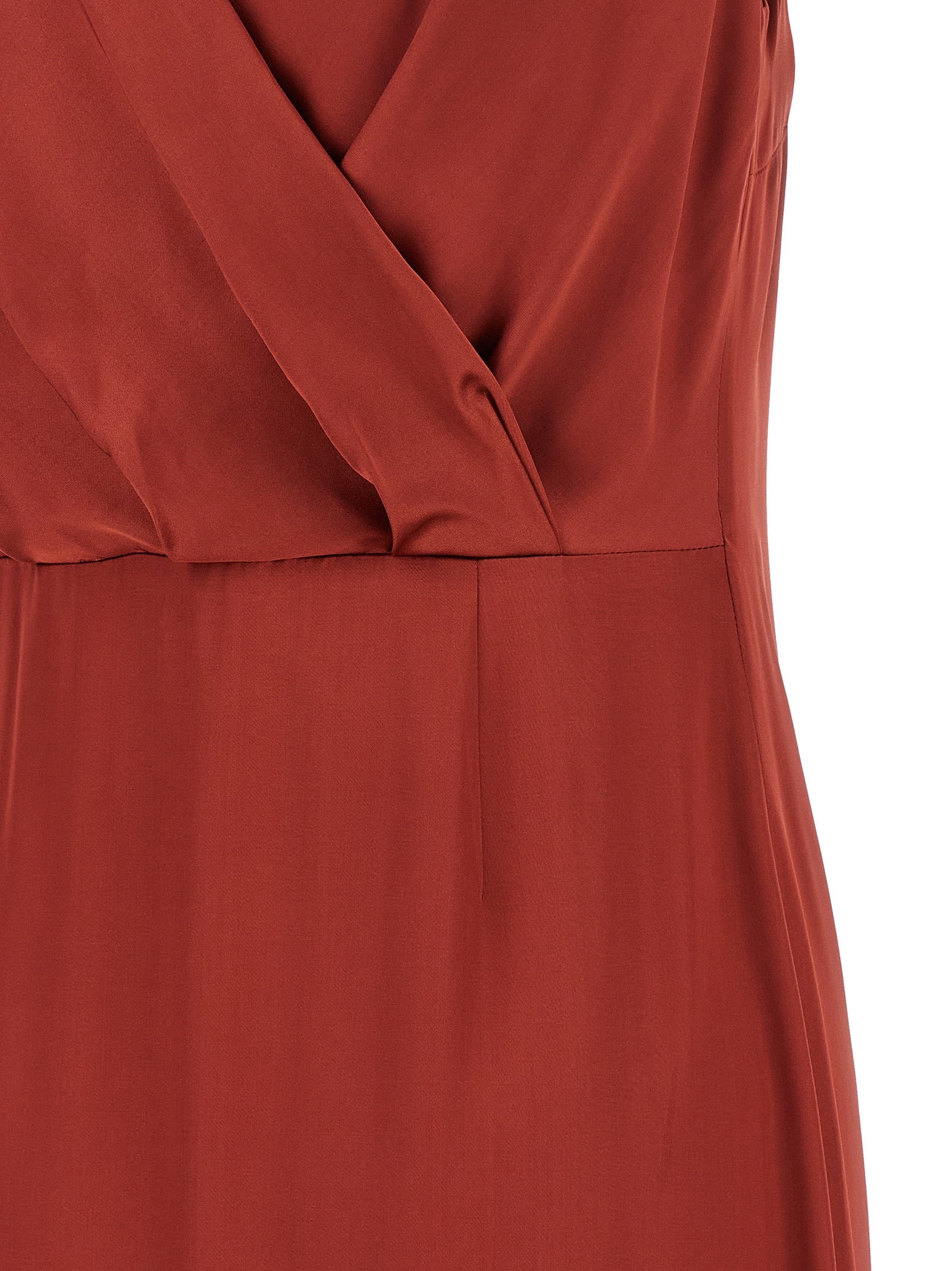 Peserico Rotes Viskose-Maxikleid