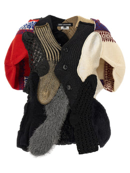 Junya Watanabe Mehrfarbige Wollstrickjacke
