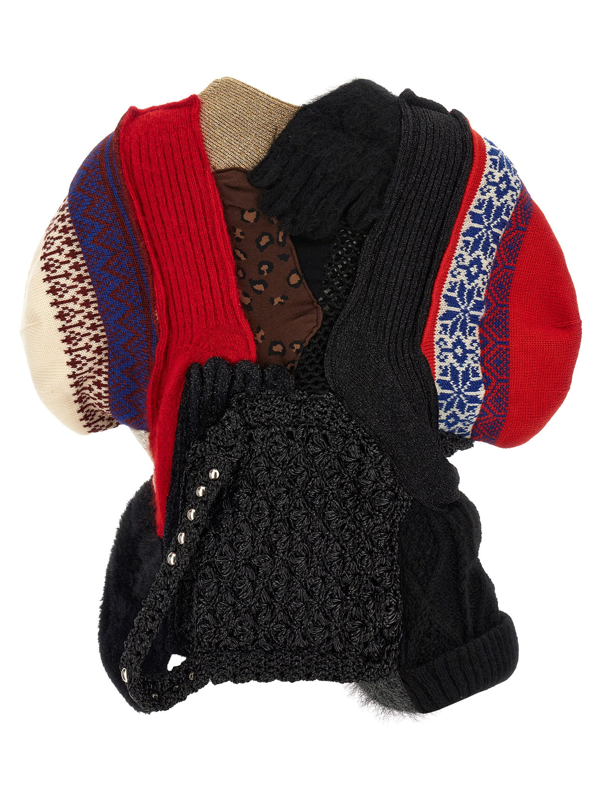 Junya Watanabe Mehrfarbige Wollstrickjacke