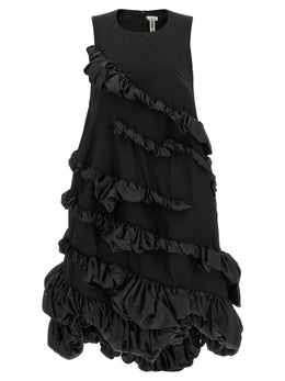 Comme Des Garçons Schwarzes Polyester-Kurzkleid