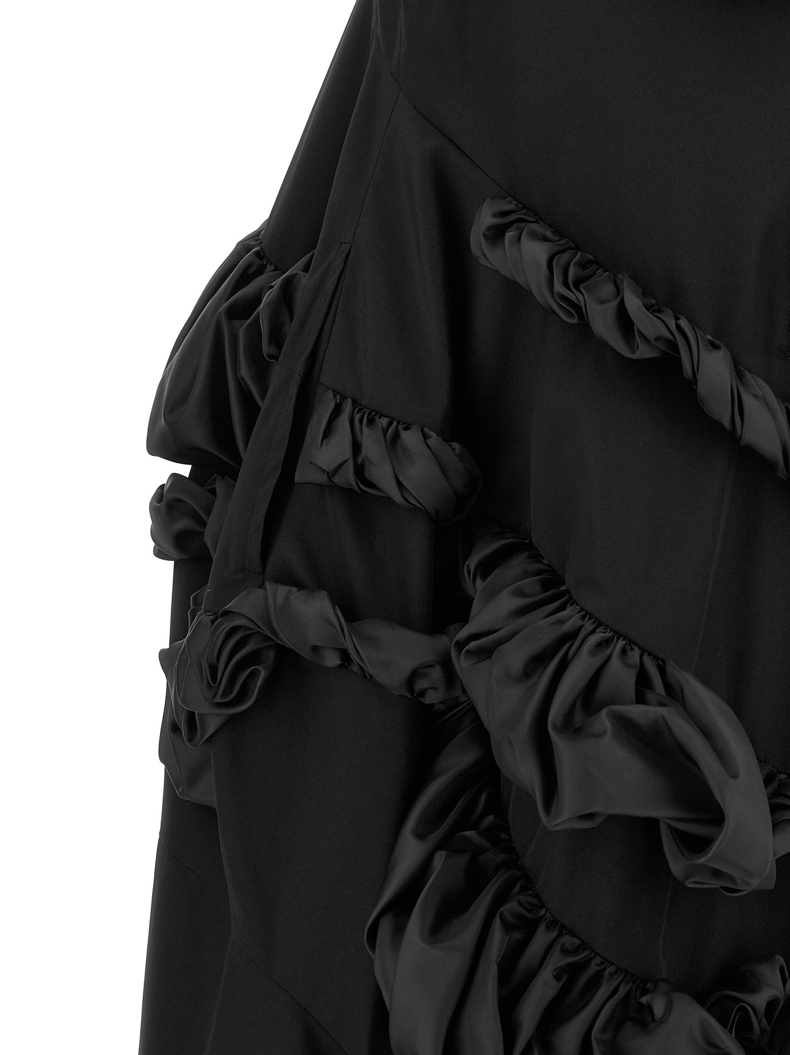 Comme Des Garçons Schwarzes Polyester-Kurzkleid