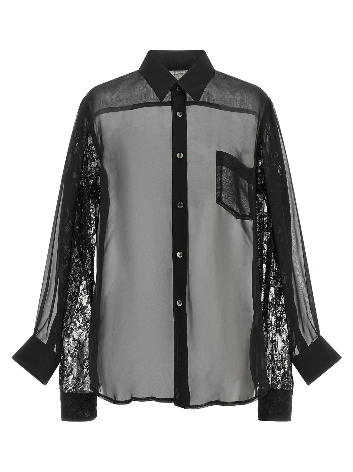 Comme Des Garçons Schwarze Bluse aus Polyester