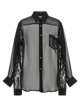 Comme Des Garçons Schwarze Bluse aus Polyester