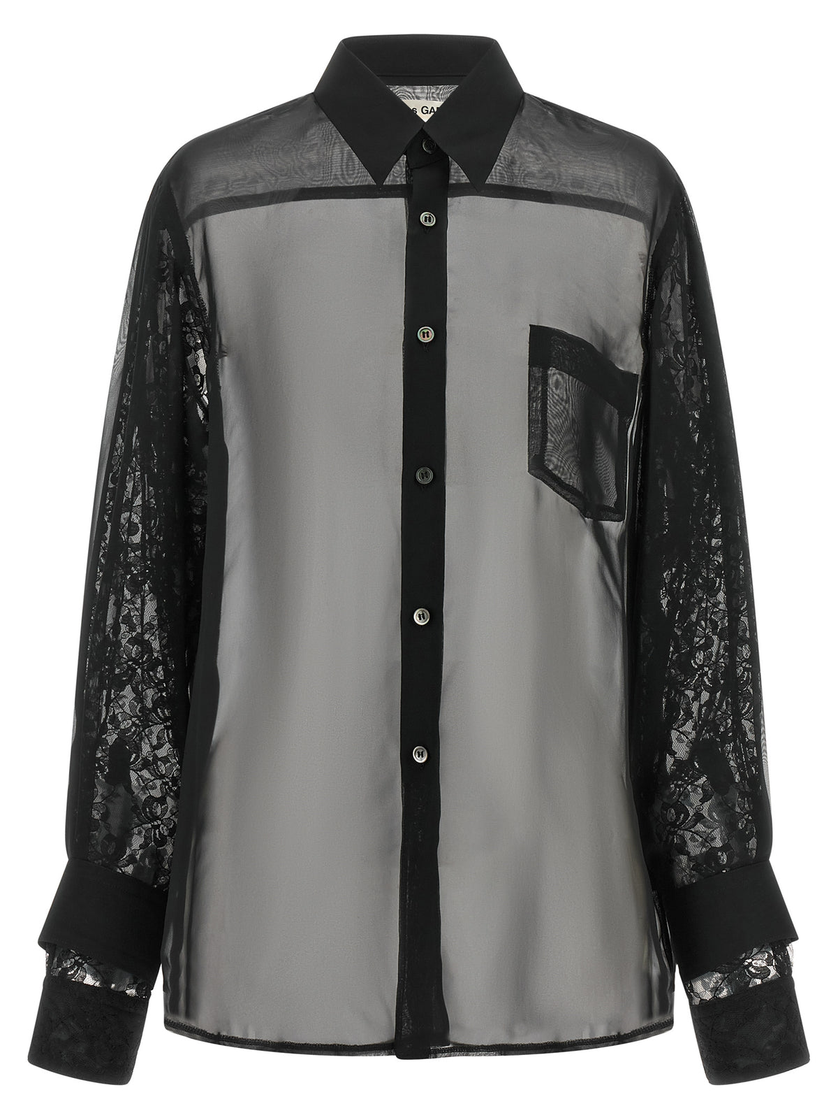 Comme Des Garçons Schwarze Bluse aus Polyester