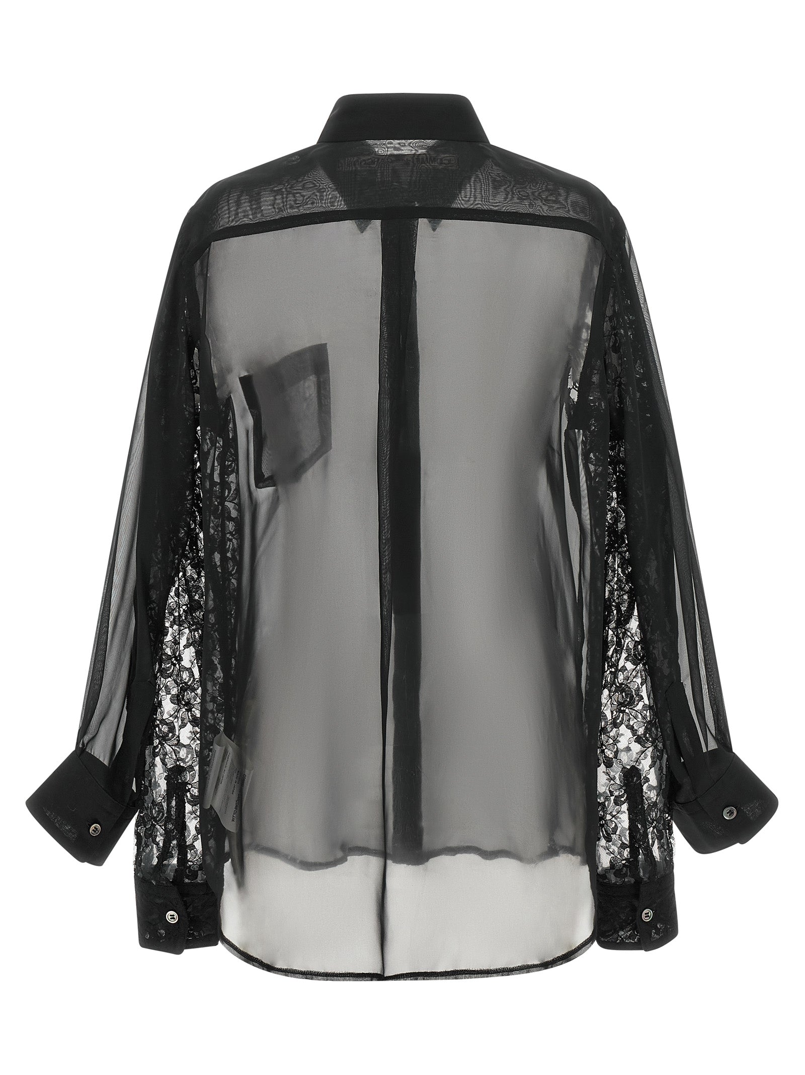 Comme Des Garçons Schwarze Bluse aus Polyester