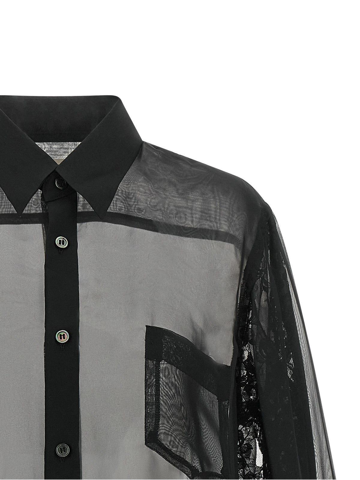 Comme Des Garçons Schwarze Bluse aus Polyester
