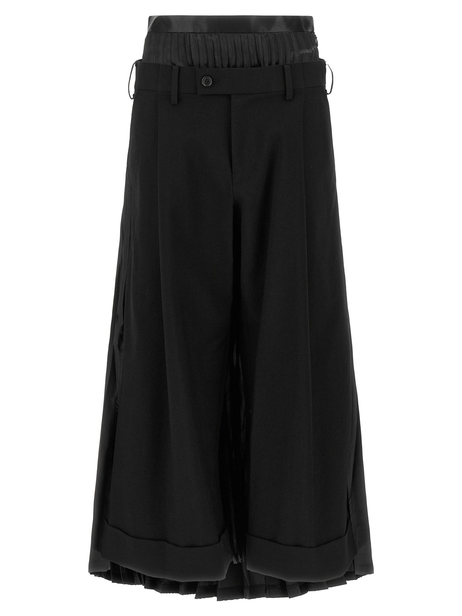 Junya Watanabe Schwarze Woll-Freizeithose