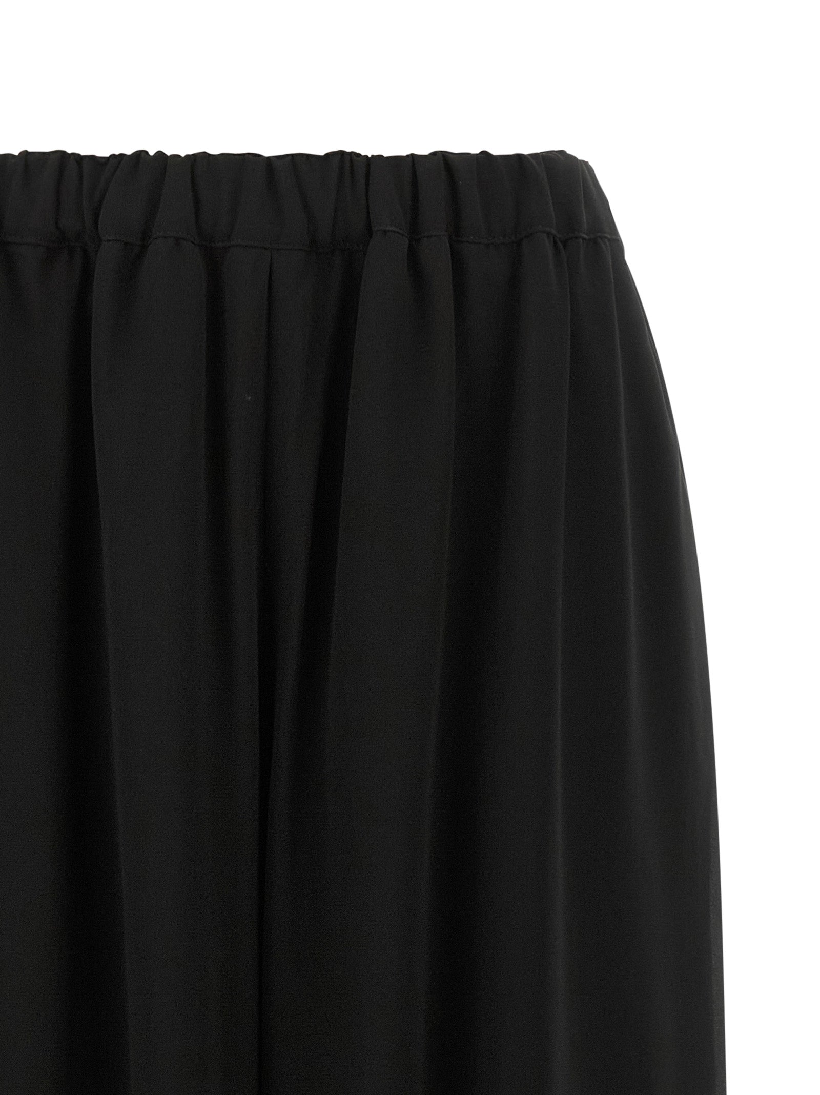 Comme Des Garçons Schwarze Woll-Freizeithose