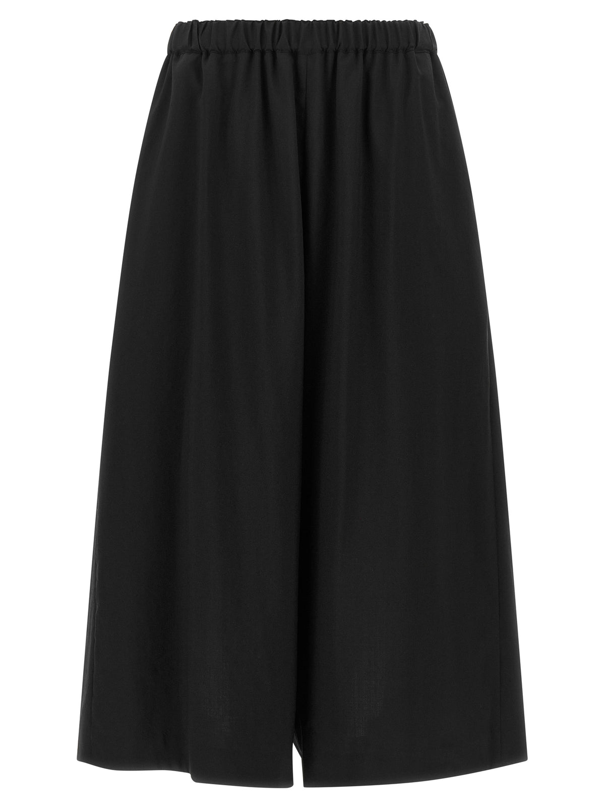 Comme Des Garçons Schwarze Cropped Hose aus Wolle