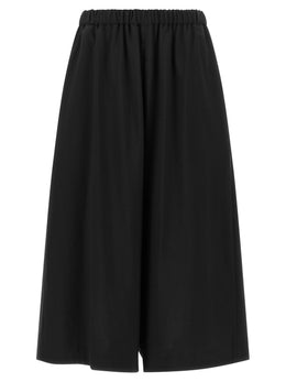 Comme Des Garçons Schwarze Cropped Hose aus Wolle