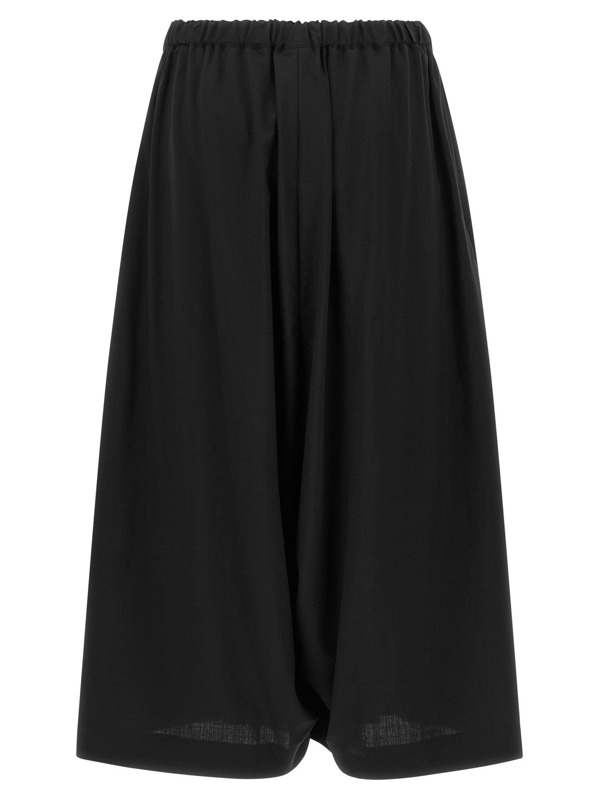 Comme Des Garçons Schwarze Cropped Hose aus Wolle