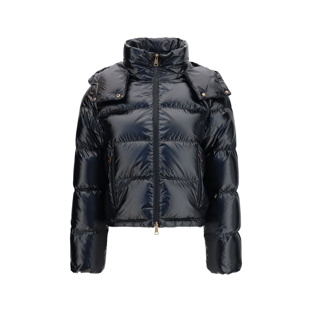 Moncler Schwarze Daunenjacke aus Gänsedaunen, durchgehend