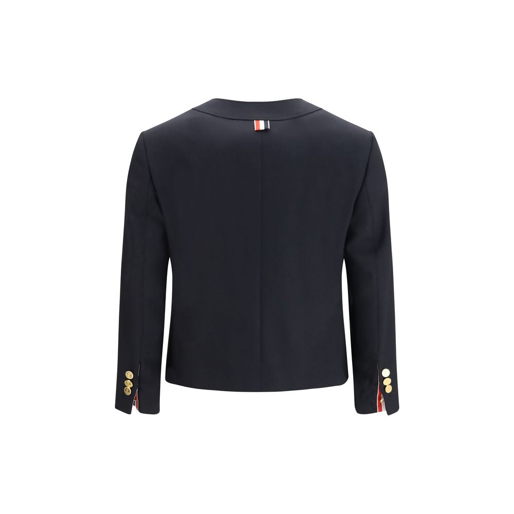 Thom Browne Blaue Jacke aus Lammwolle Aries
