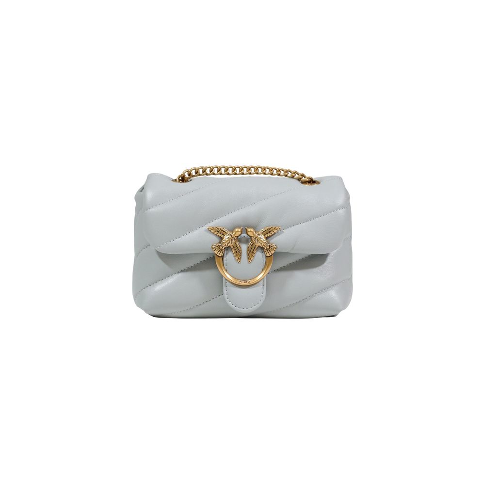 PINKO Graue Lederhandtasche