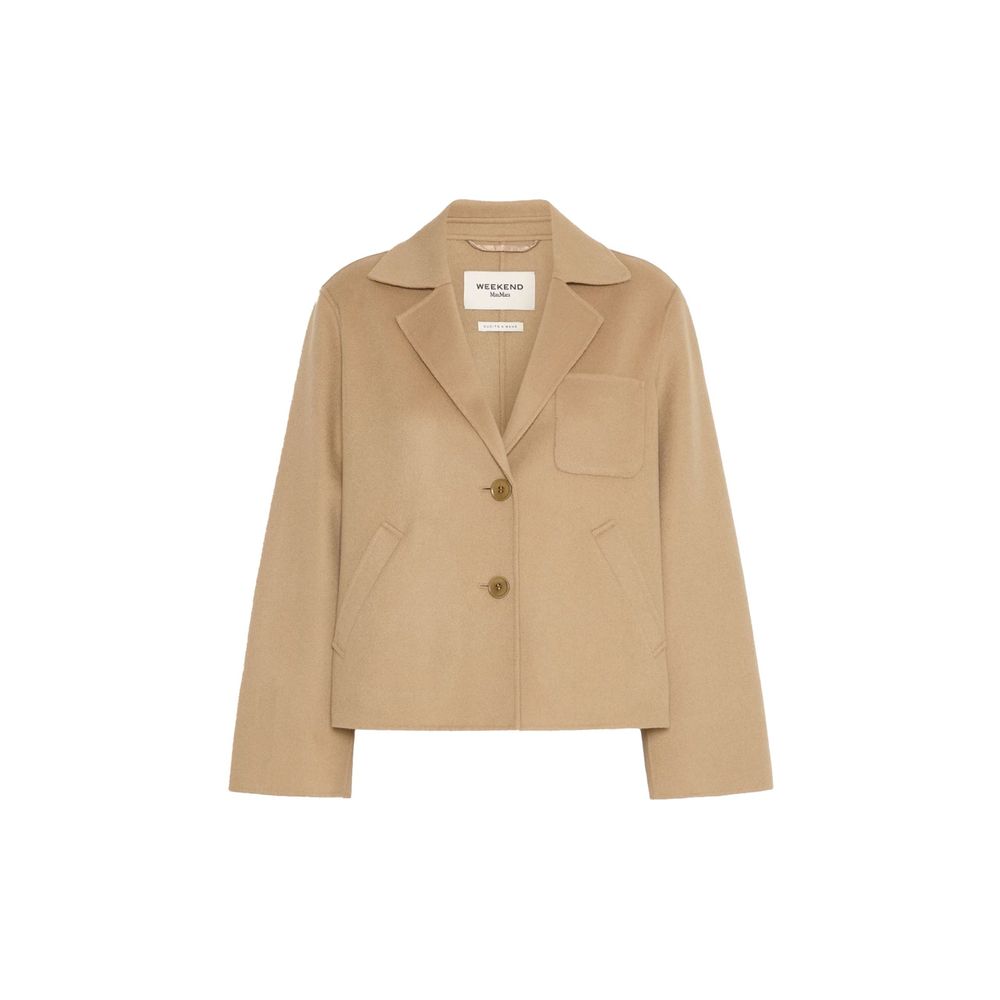 Max Mara Braune Polyamid-Jacke in voller Länge