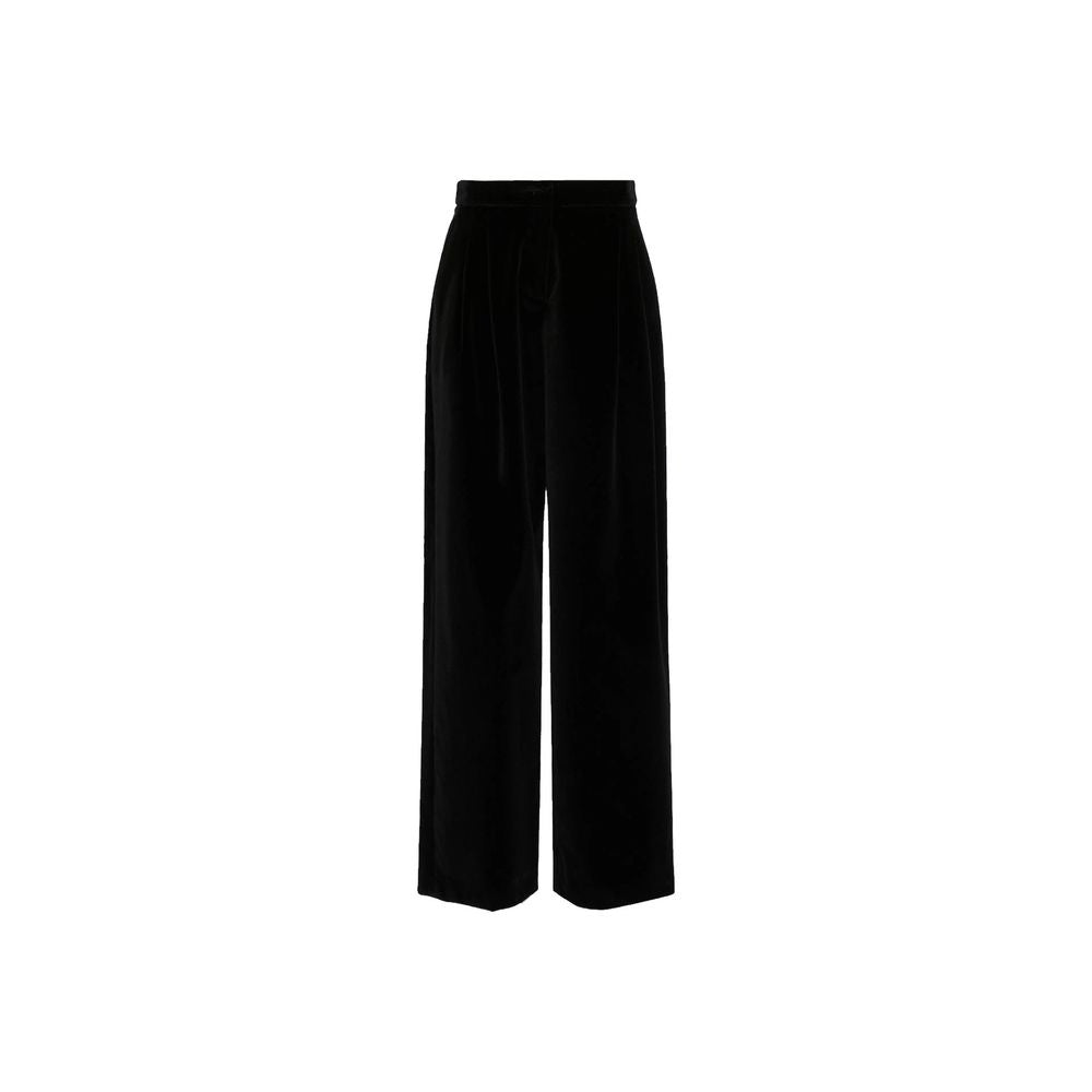 Max Mara Schwarze Baumwoll-Freizeithose