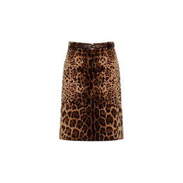 Max Mara Brauner Baumwoll-Midirock