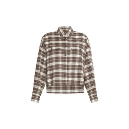Max Mara Hemd mit braunem Baumwollmuster