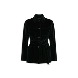 Max Mara Schwarze Baumwoll-Shell-Jacke