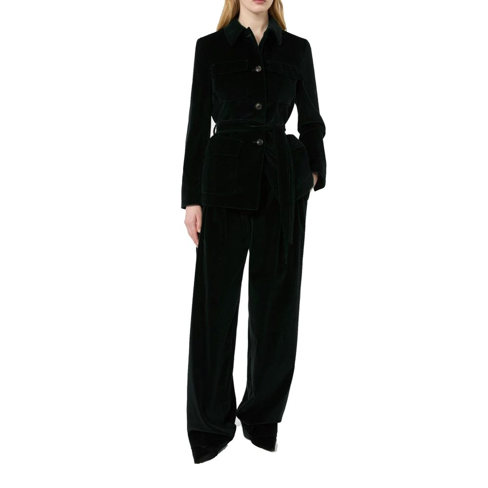 Max Mara Schwarze Baumwoll-Shell-Jacke