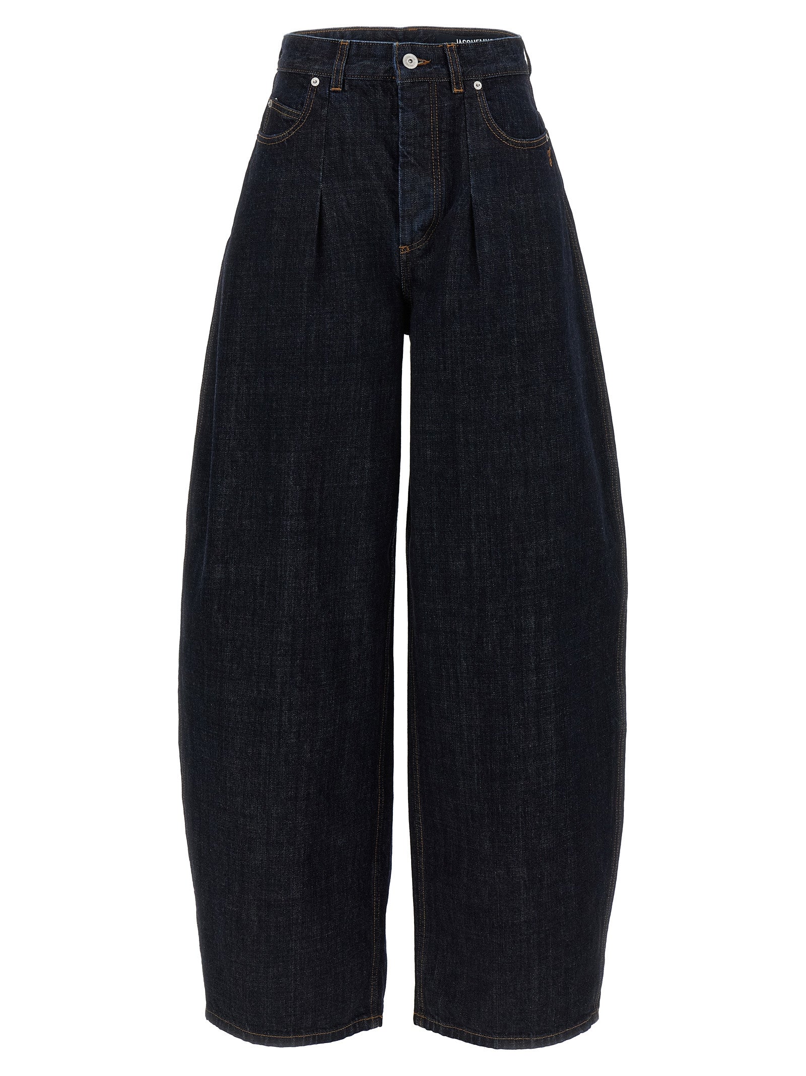 Jacquemus Blaue High-Waist Jeans aus Baumwolle