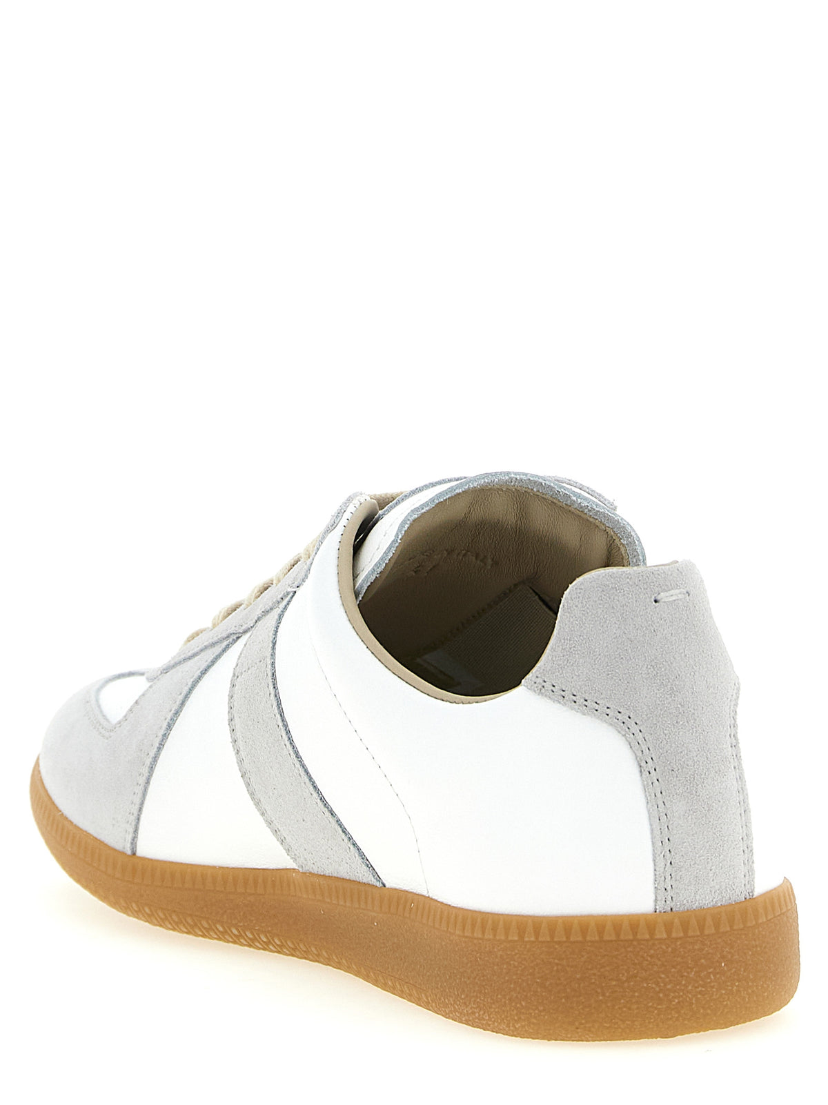 Maison Margiela Weiße Kalbsleder Low-Top-Sneaker