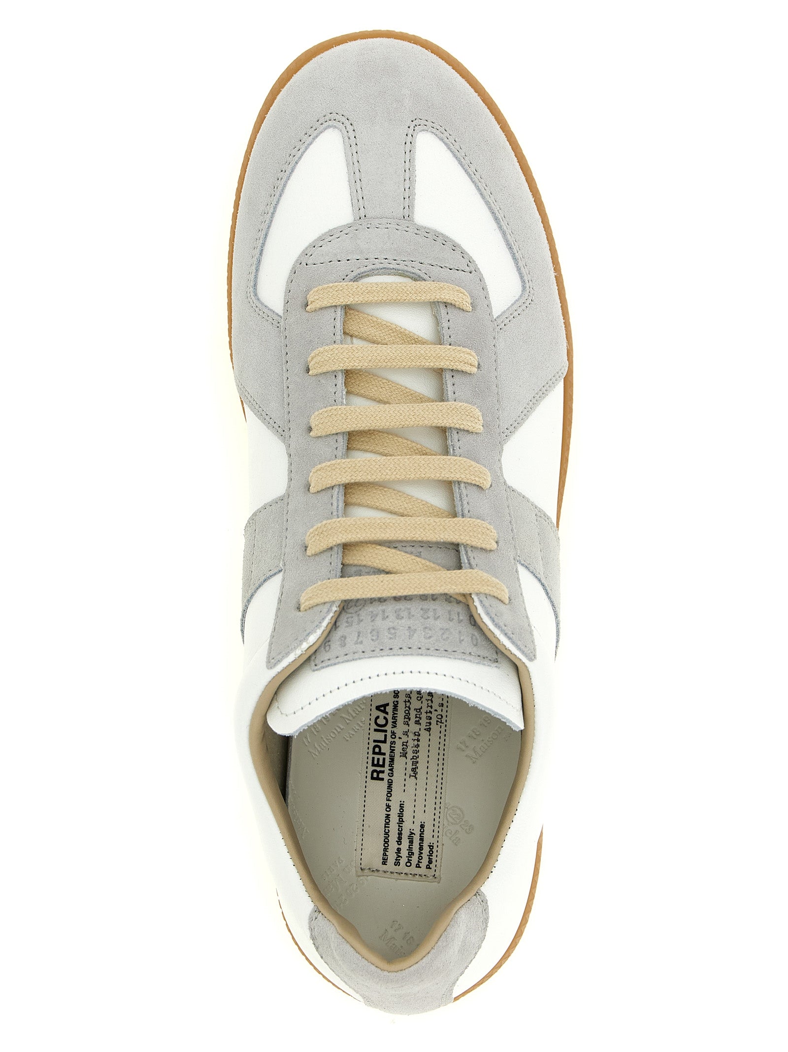 Maison Margiela Weiße Kalbsleder Low-Top-Sneaker