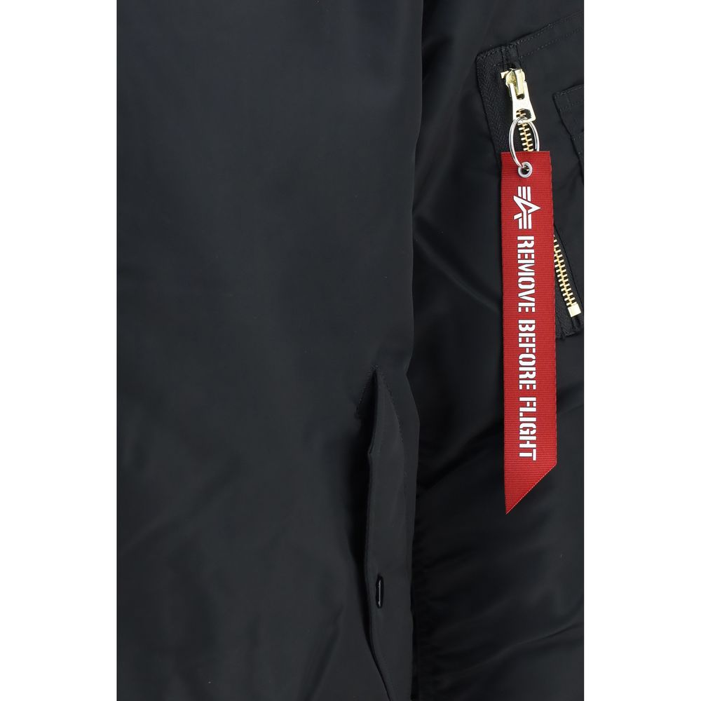 ALPHA INDUSTRIES Schwarzer Nylon-Bomber