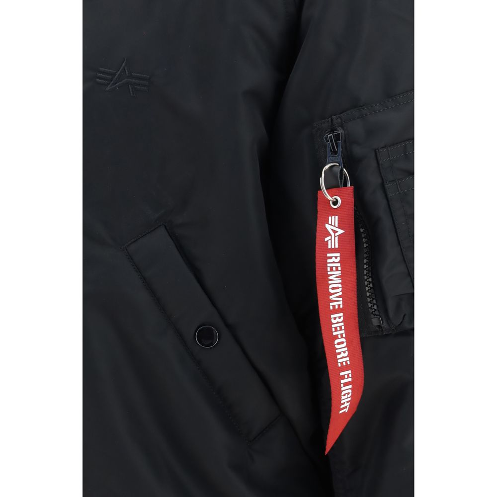 ALPHA INDUSTRIES Schwarzer Nylon-Bomber