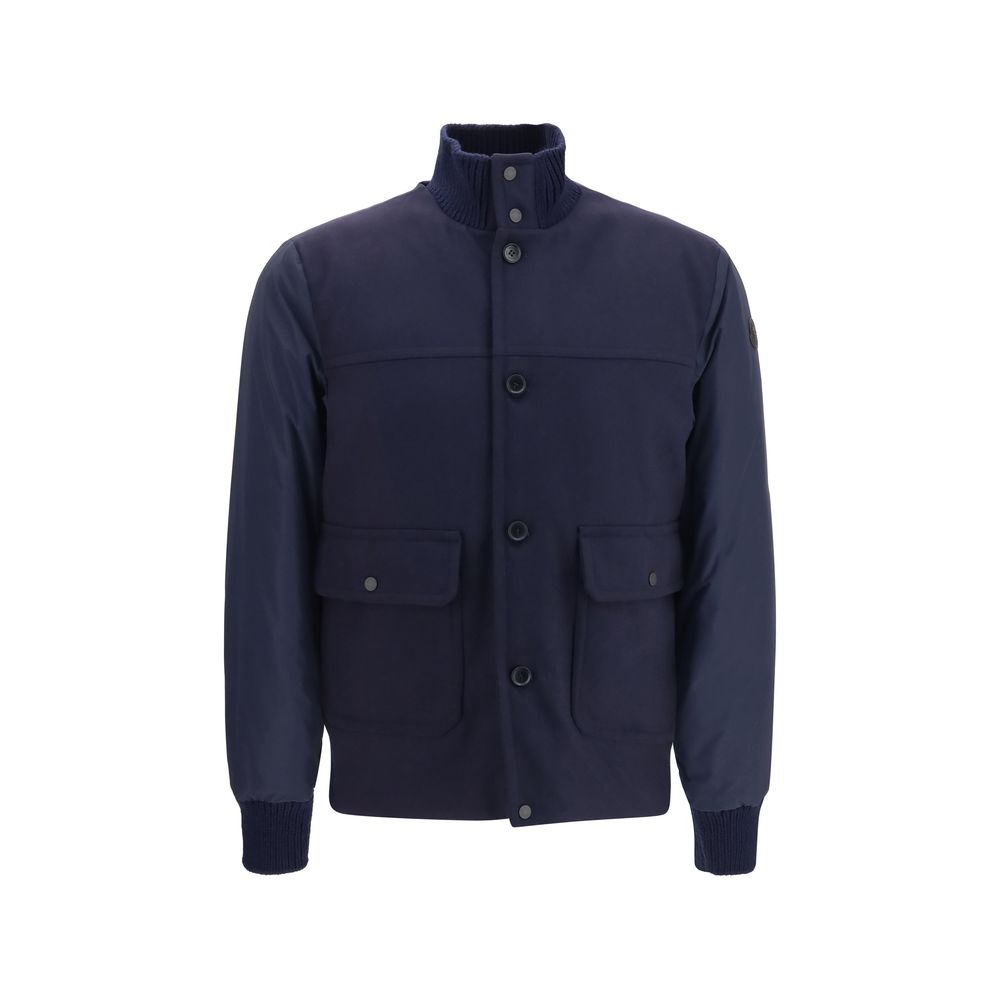 Moncler Blaue Wolljacke Oves Aries