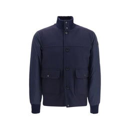 Moncler Blaue Wolljacke Oves Aries