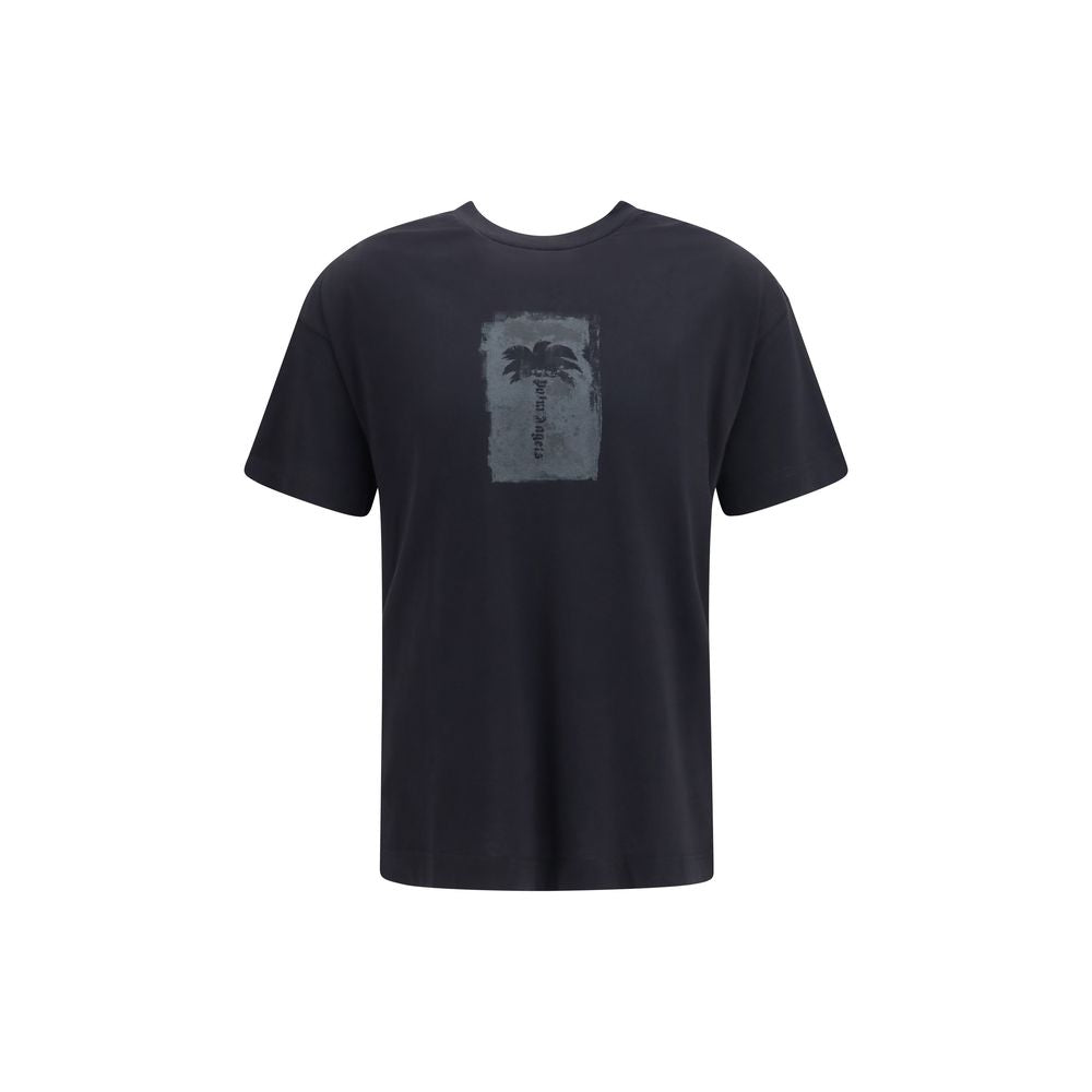 Palm Angels Schwarzes Baumwoll-T-Shirt