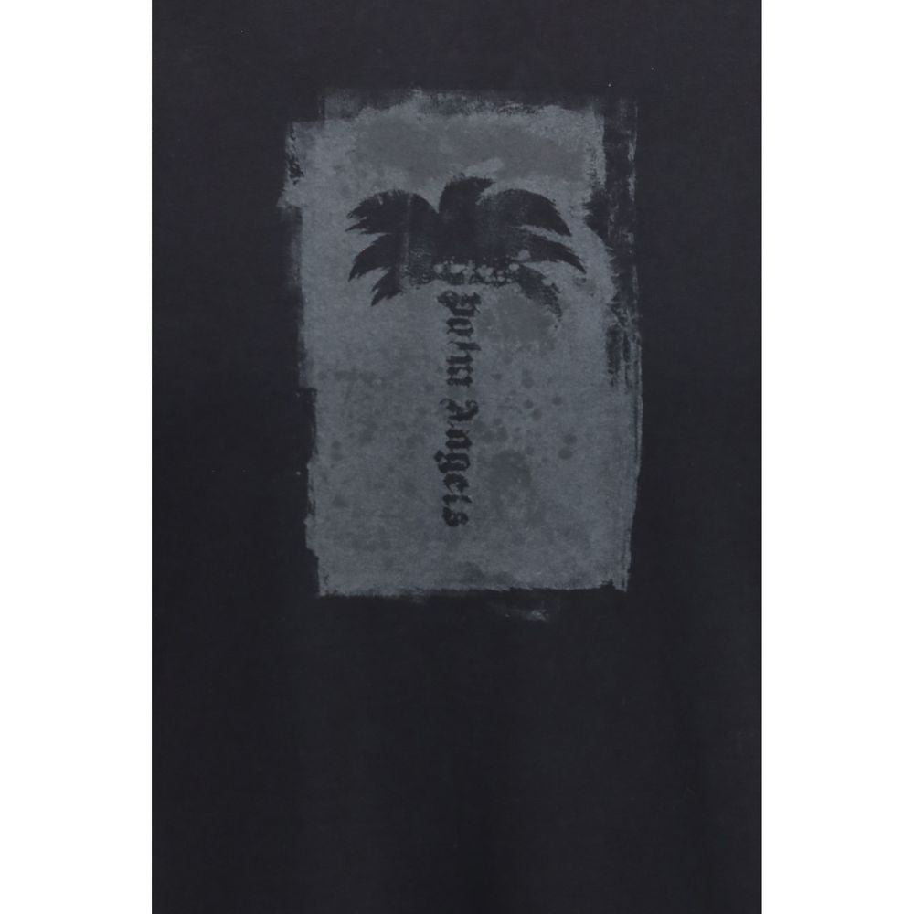 Palm Angels Schwarzes Baumwoll-T-Shirt