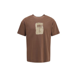 Palm Angels Braunes Baumwoll-T-Shirt