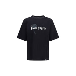 Palm Angels Schwarzes Baumwoll-T-Shirt