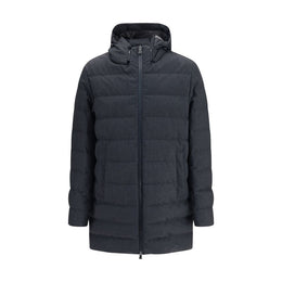 Herno Graue Polyester-Jacke in voller Länge