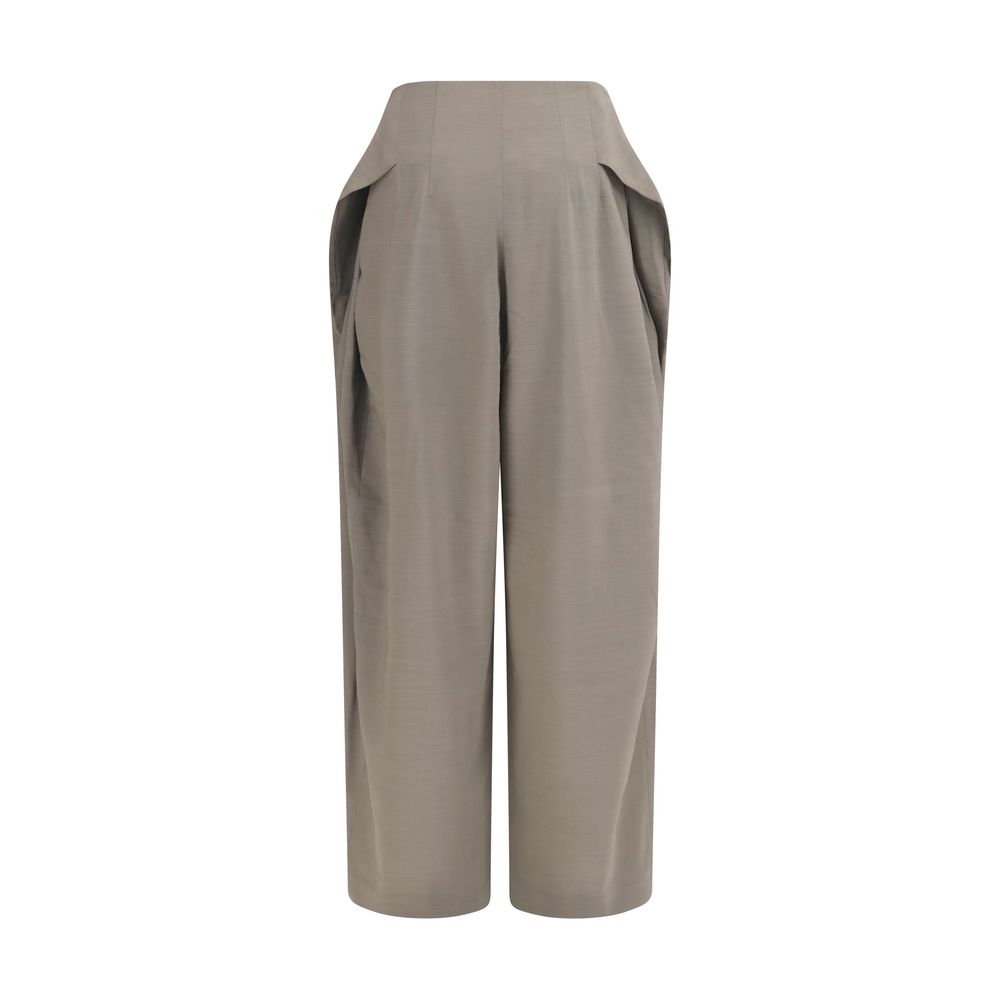 Jacquemus Graue Wollhose Oves Aries Flared Pants